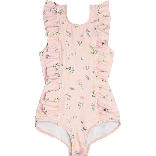 Botanical Pink Ruffle One Piece - One Pieces - 1