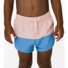 Color Block Boardie, Shell Pink And Slate Blue - Swim Trunks - 3