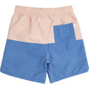Color Block Boardie, Shell Pink And Slate Blue - Swim Trunks - 4