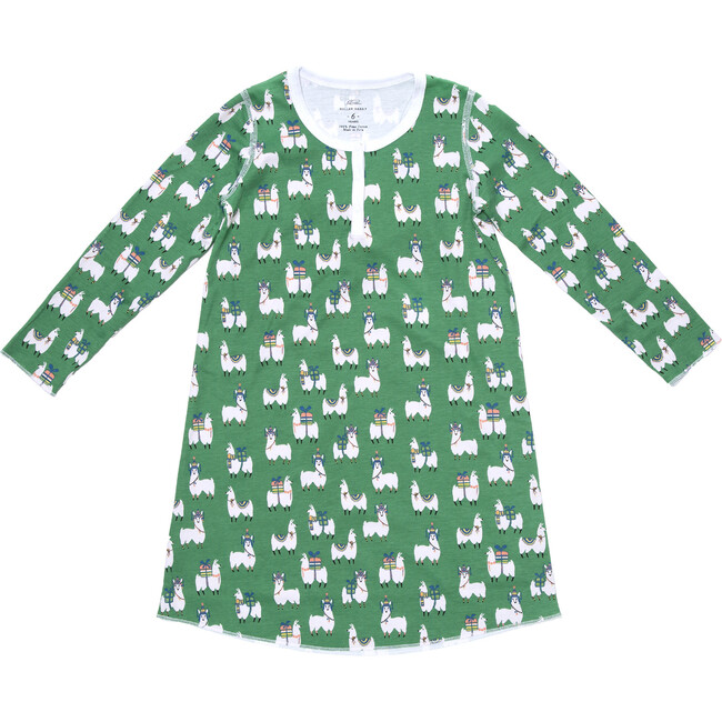 *Exclusive* Girls Fa-La-la Llamas Nadine Dress, Green - Roller Rabbit ...