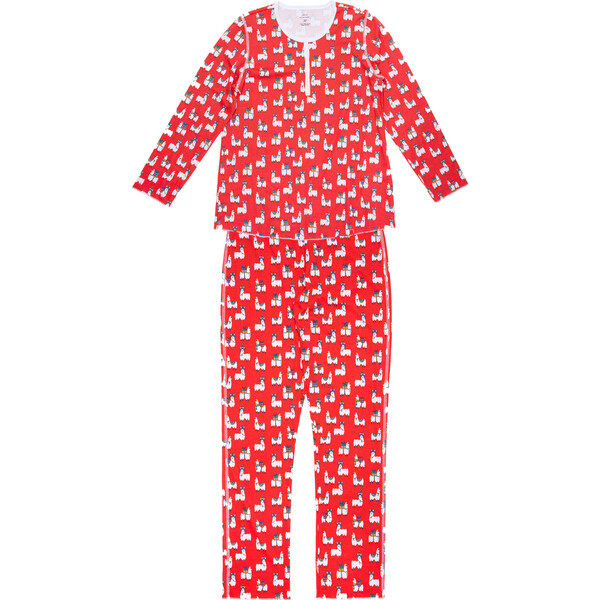 *Exclusive* Womens Fa-La-La Llamas Pajamas, Red - Roller Rabbit Mommy ...