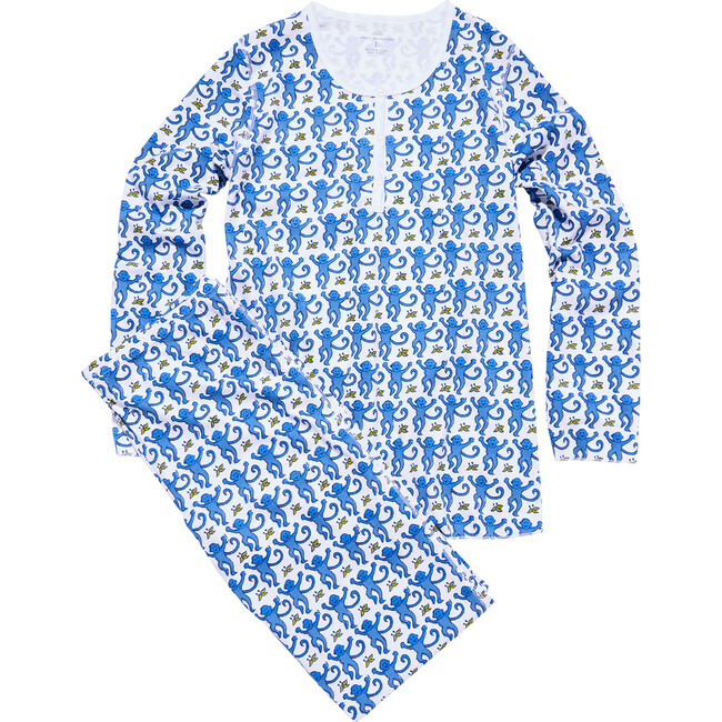 Women's Monkey Pajamas, Blue - Roller Rabbit Mommy & Me Shop | Maisonette