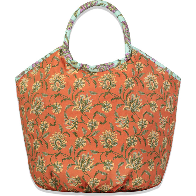 Reversible Byron Beach Bag, Vine Floral - Bags - 1