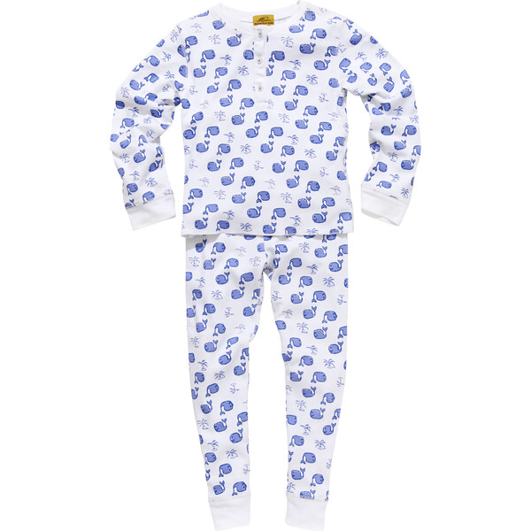 Kids Moby Pajamas, Blue - Roller Rabbit Sleepwear | Maisonette