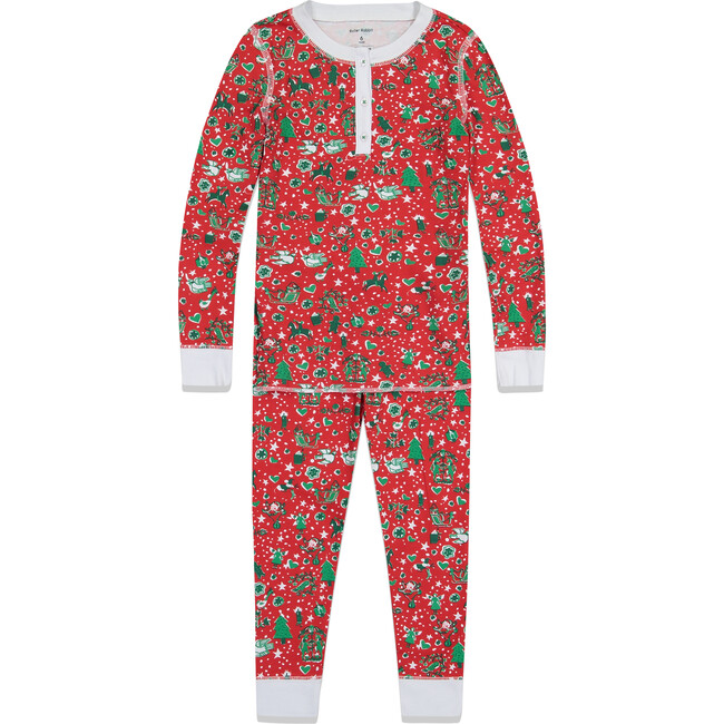 Red Kids Pajamas, Jingle Bell Rock - Pajamas - 1