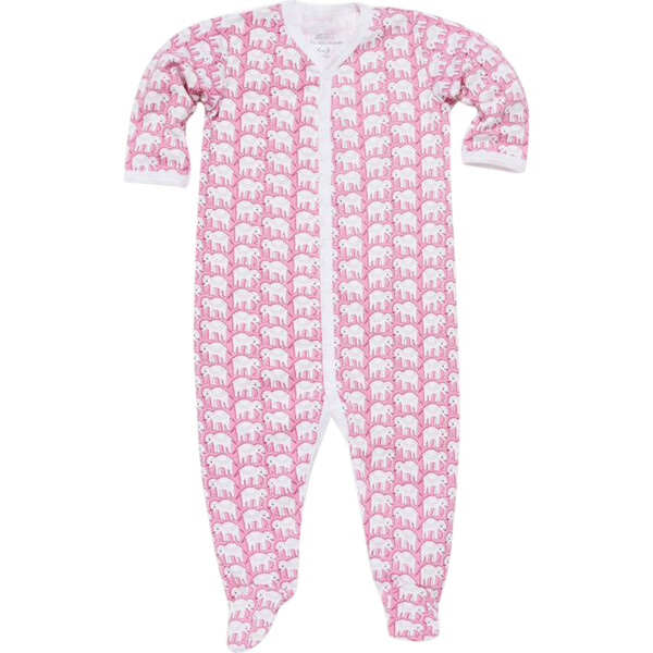 Infant Hathi Footie Pajamas, Pink - Roller Rabbit Sleepwear | Maisonette