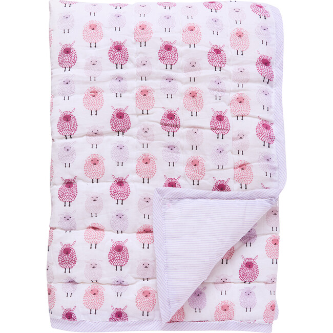 Woolies Baby Quilt, Berry - Quilts - 1