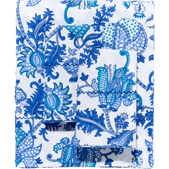Amanda Sheet Set, Blue - Sheets - 1