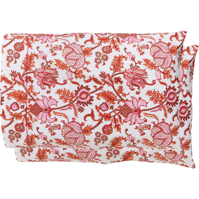 Amanda Pillowcase Set, Orange - Sheets - 1