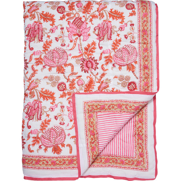 Amanda Quilt, Orange - Roller Rabbit Blankets & Quilts | Maisonette