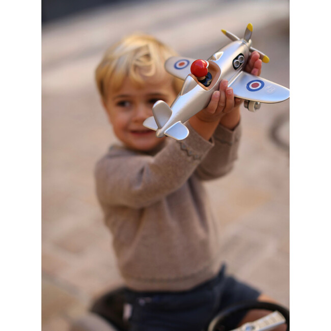 Propeller Jet Plane, Silver - Transportation - 2