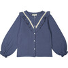Persee Blouse, Storm Blue - Blouses - 1 - thumbnail