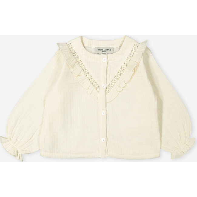 Persee Blouse, Egg Shell White - Blouses - 7