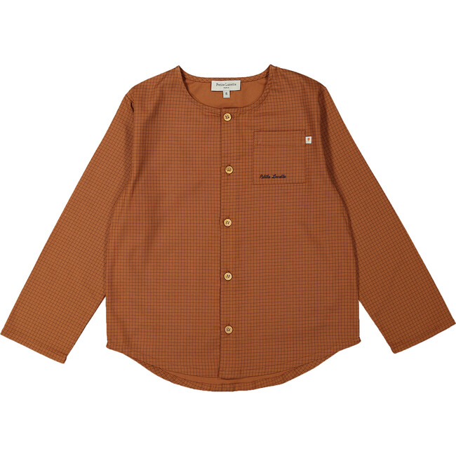 Gaston Shirt, Chestnut Squares - Shirts - 1