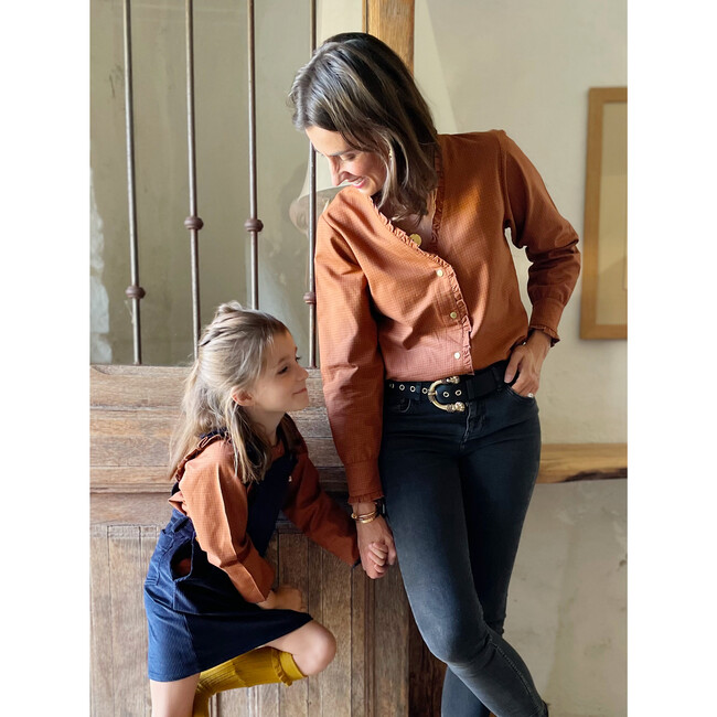 Alphee Blouse, Chestnut Squares - Blouses - 5