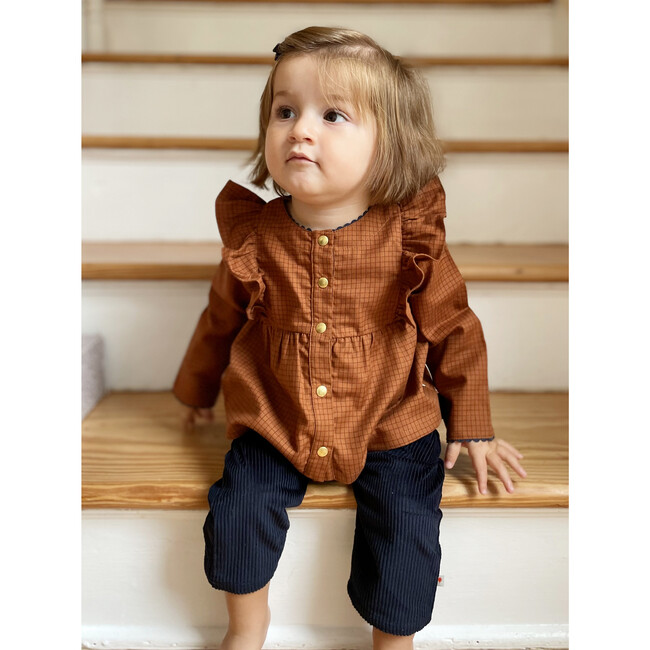 Alphee Blouse, Chestnut Squares - Blouses - 8