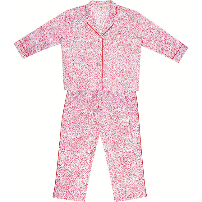 Fiorella Women's Pajama Set, Pink - Pajamas - 1