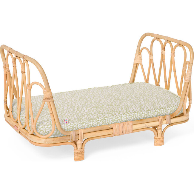 Rattan Doll Day Bed, Olive Leaves