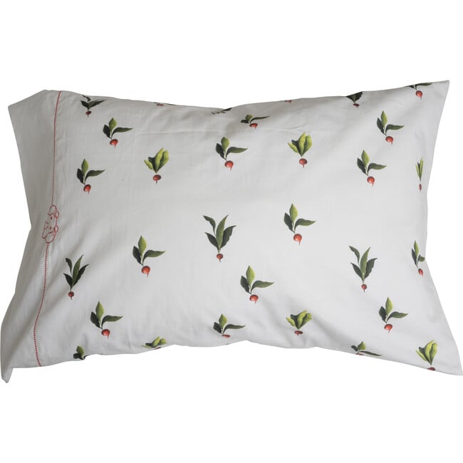 Set of 2 Cotton Pillowcases, Radish