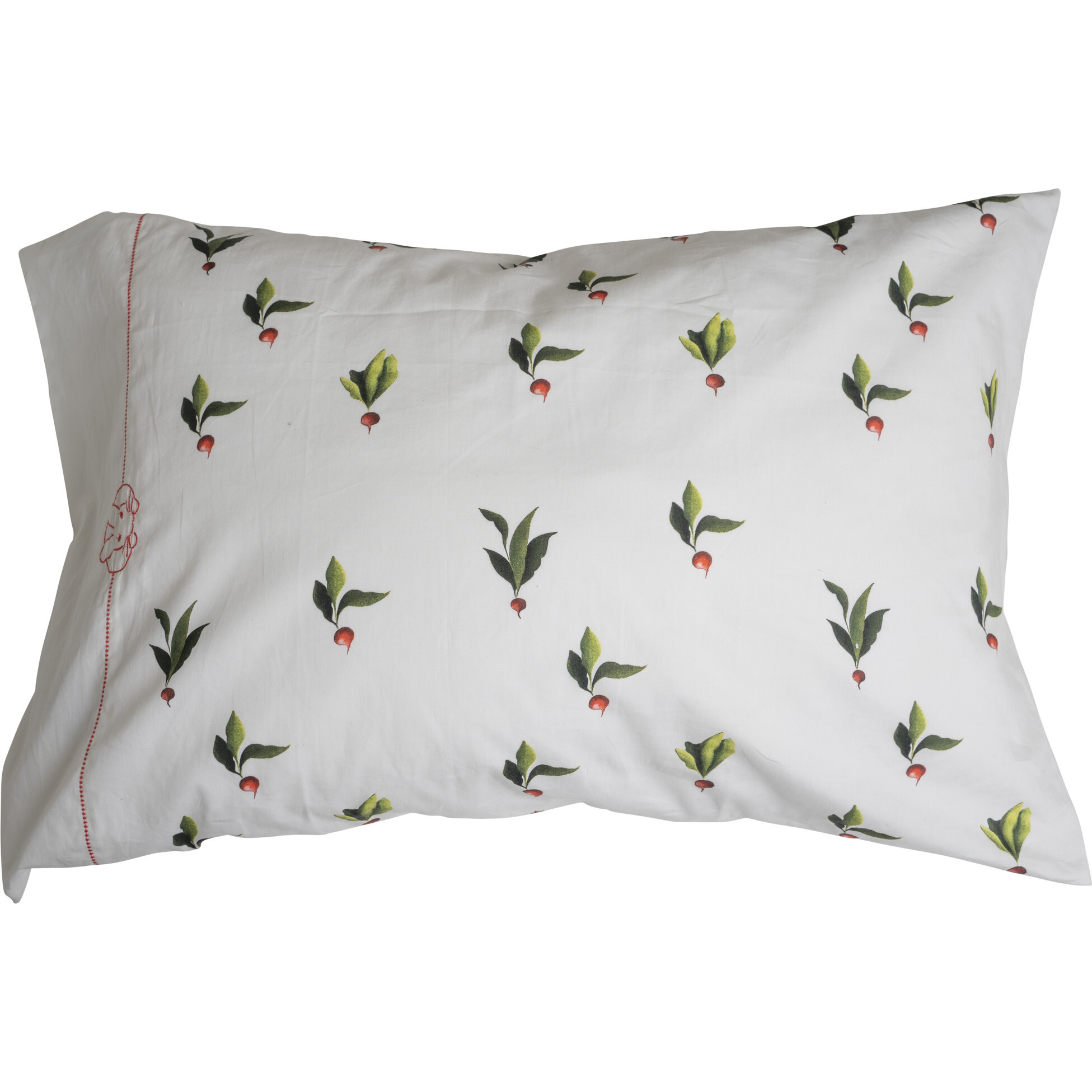 Set of 2 Cotton Pillowcases, Radish - Pillows - 1