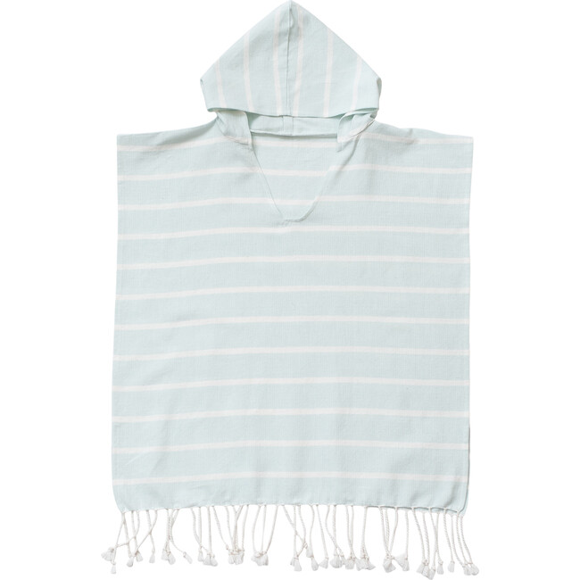 Bondi Organic Cotton Kids Poncho, Seaside Blue - Cover-Ups - 1