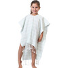 Bondi Organic Cotton Kids Poncho, Seaside Blue - Cover-Ups - 2