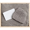 Comfy Knit Organic Cotton Baby Gift Set, Gray - Blankets - 1 - thumbnail