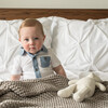Comfy Knit Organic Cotton Baby Gift Set, Gray - Blankets - 2