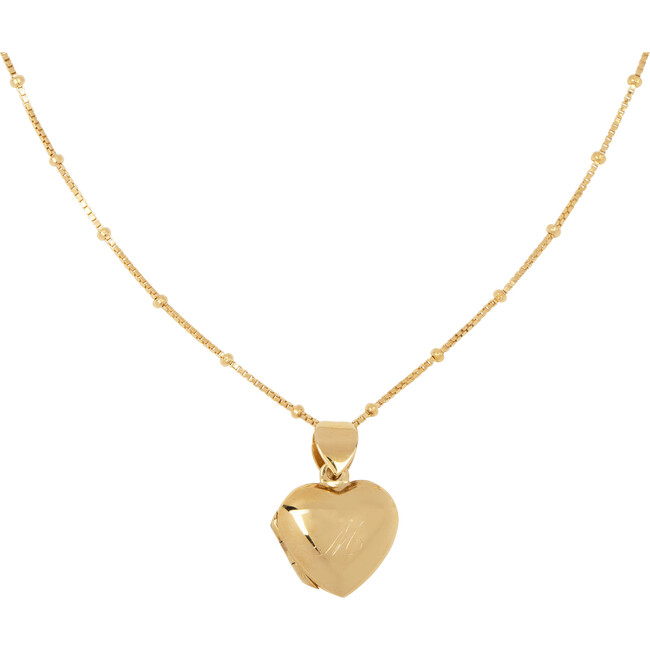 Children's Motherlove Mini Locket Necklace, Gold Plated