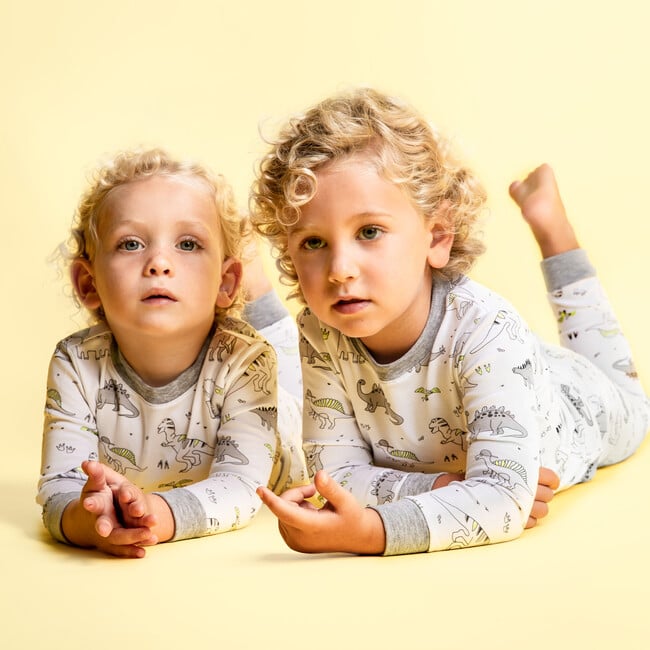 Two Piece Dinos Pajamas, Multi - Pajamas - 2