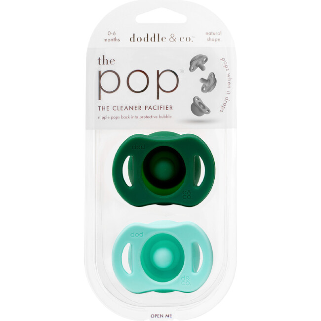 The Pop Pacifier Twin Pack, Green and Mint - Pacifiers - 1