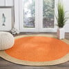 Layla Round Flatweave Rug, Orange - Rugs - 2