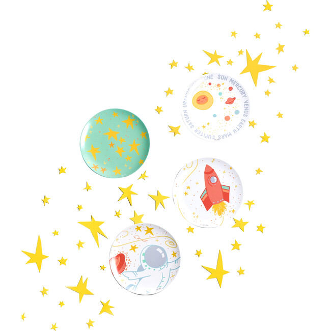 Set of 4 Melamine Plates, Outer Space - Tabletop - 2