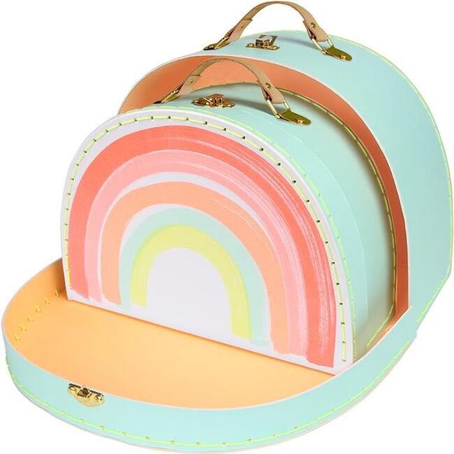 Set of 2 Rainbow Suitcases