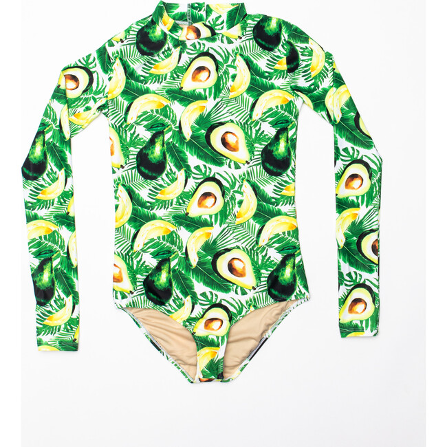 Women's Mila Long Sleeve One Piece, Avocado - One Pieces - 1