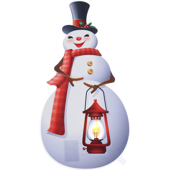 LED Window Decal, Snowman - Accents - 1