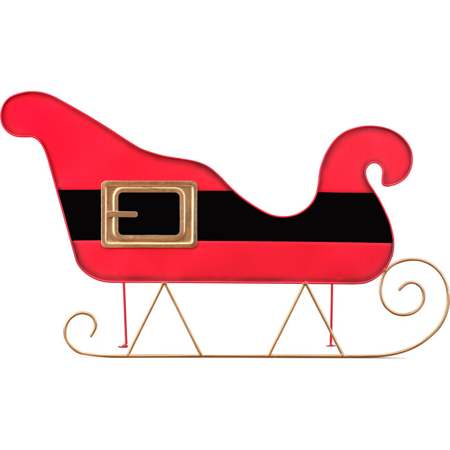 Indoor/Outdoor Santa Belt Sleigh - Outdoor Decor - 1
