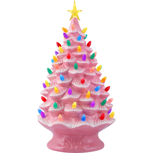 24" Nostalgic Christmas Tree, Pink - Accents - 1