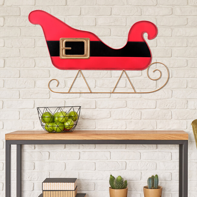 Indoor/Outdoor Santa Belt Sleigh - Outdoor Decor - 2
