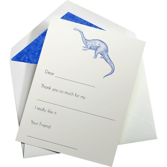 Dinosaur Fill-In Thank You Notes Set - Paper Goods - 1