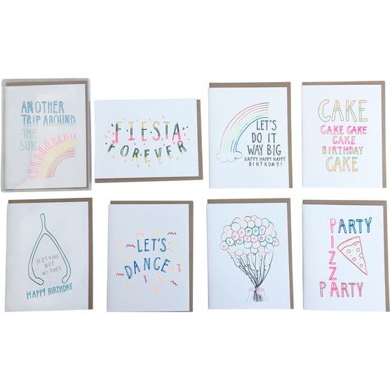 Set of 8 Assorted Birthday Cards - Paper Goods - 1