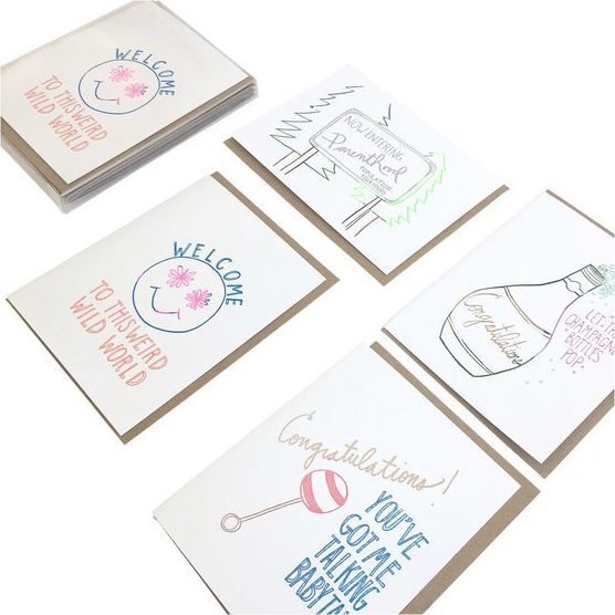 Set of 8 Baby Cards