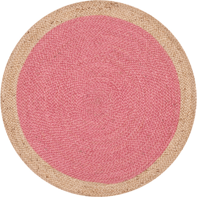 Layla Round Flatweave Rug, Pink