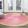 Layla Round Flatweave Rug, Pink - Rugs - 2