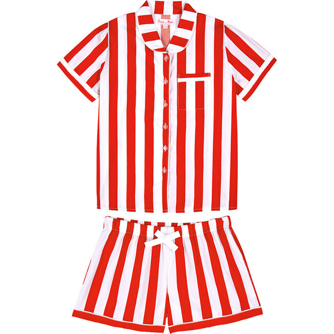 Women's Braddock Short Sleeve Shirt and Boxer Set, Red