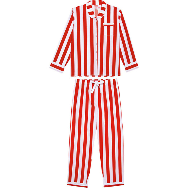 Women's Braddock Long PJ Set, Red - Pajamas - 1