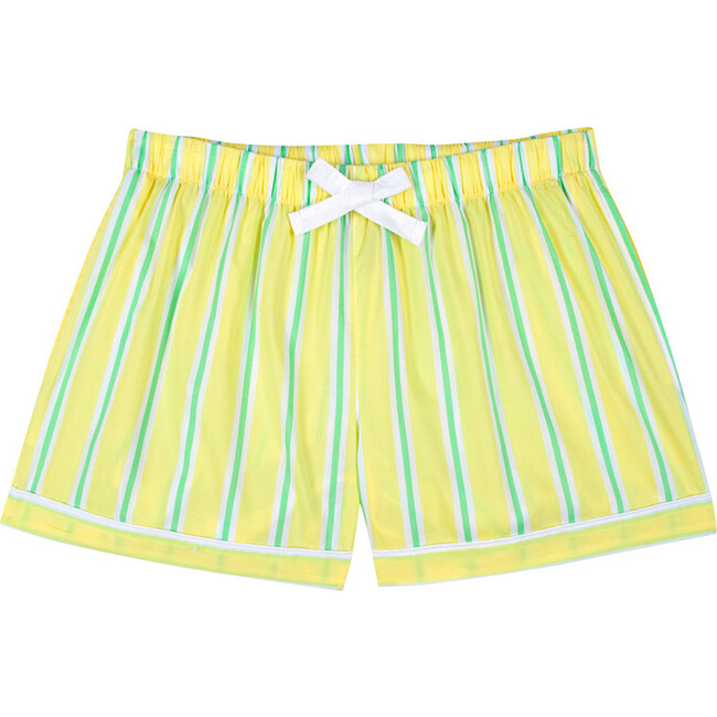 Women's Andy Cohen Stripe Boxer Shorts, Yellow - Pajamas - 1