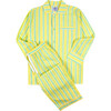 Men's Andy Cohen Stripe Long Sleeve PJ Pant Set, Yellow - Pajamas - 3