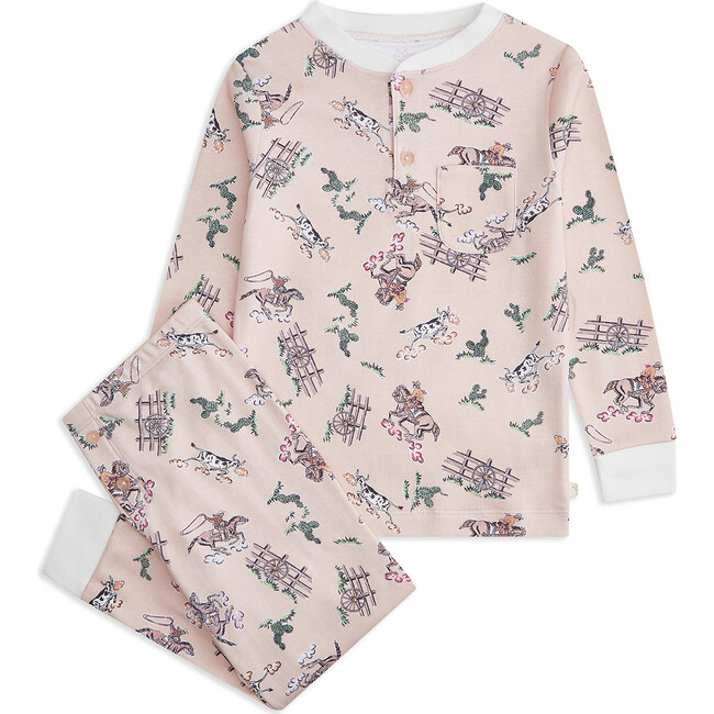 Cowboy Pyjama, Pink - Pajamas - 1