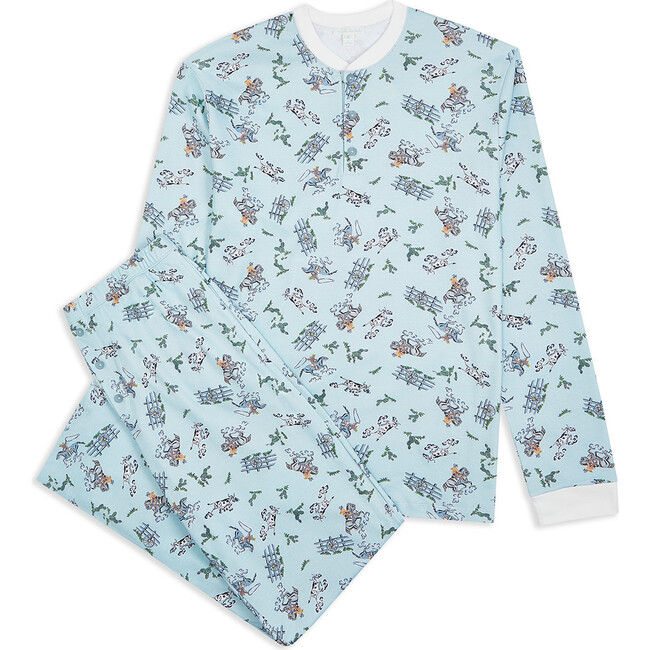 Adult Cowboy Pyjama, Blue - Pajamas - 1